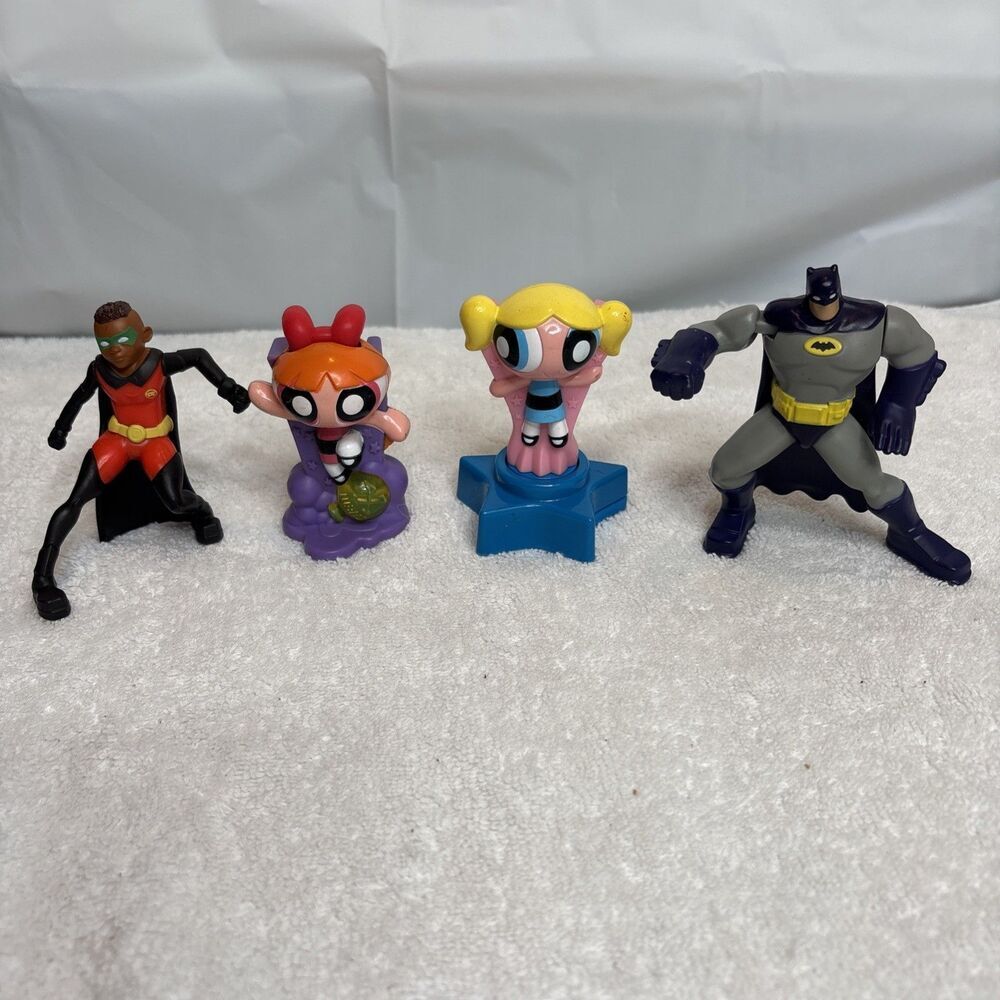 Vintage Burger King Kids Meal toy lot / Cartoon Network and DC Comics characters